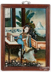 CHINESE EXPORT REVERSE GLASS P