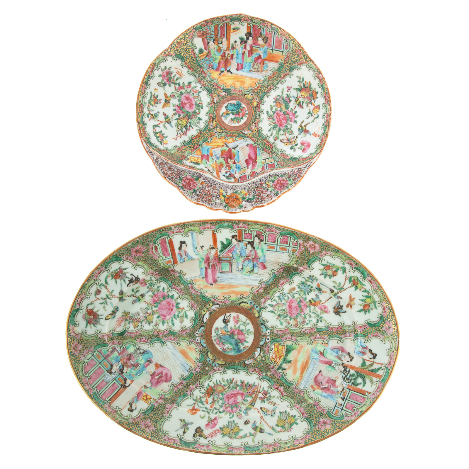 CHINESE EXPORT ROSE MEDALLION