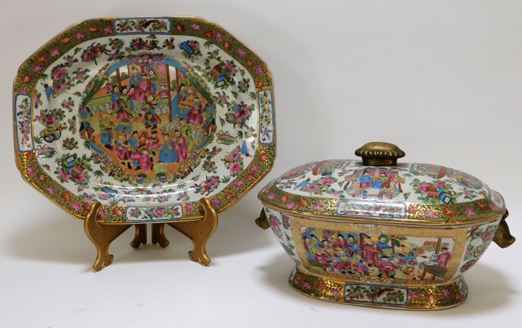CHINESE EXPORT ROSE MEDALLION