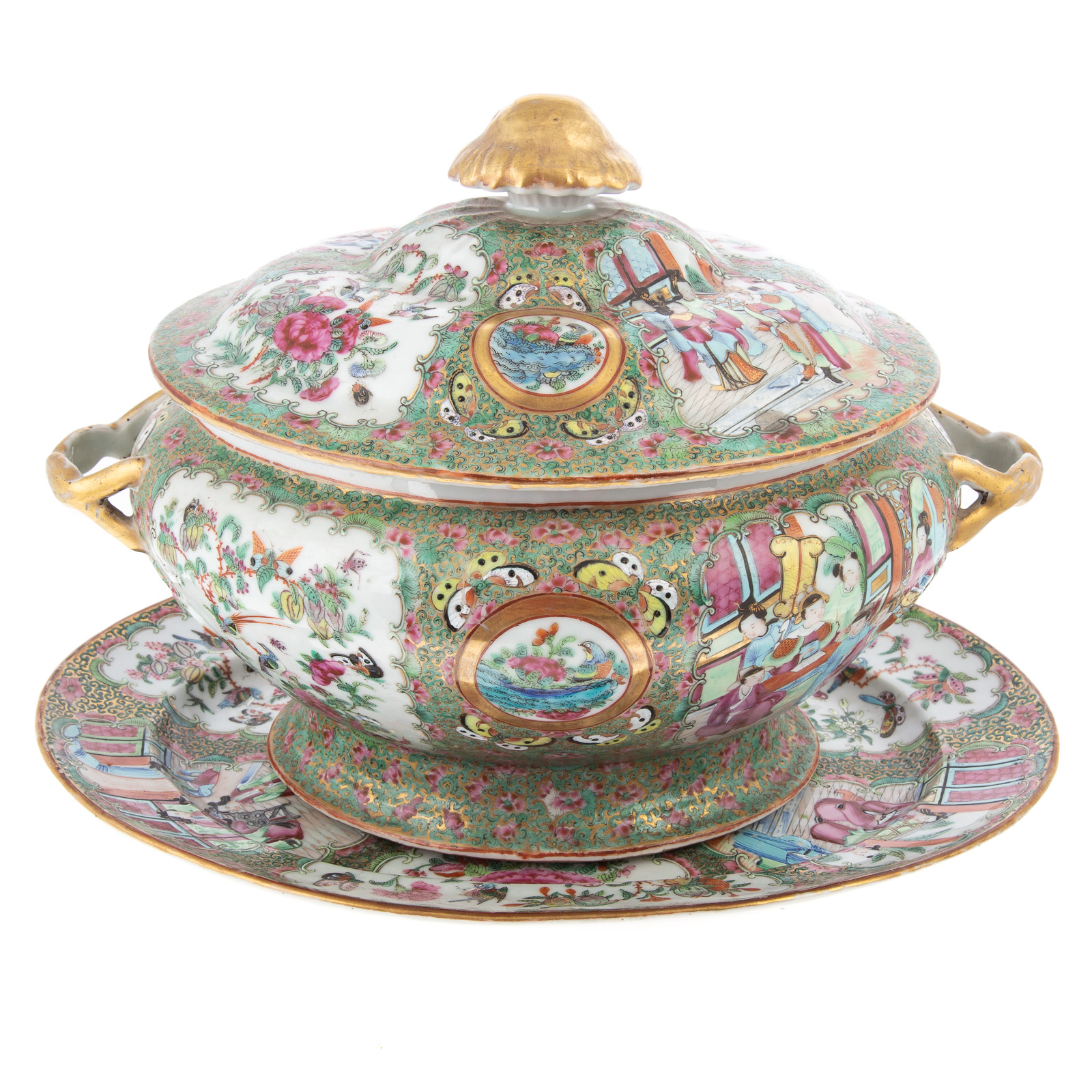 CHINESE EXPORT ROSE MEDALLION