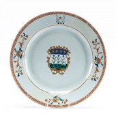 CHINESE EXPORT ROUND ARMORIAL