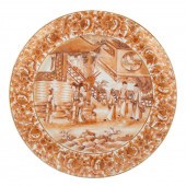 CHINESE EXPORT SEPIA SOUP PLAT