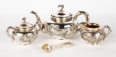 CHINESE EXPORT SILVER 4-PIECE