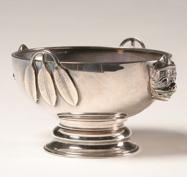 Chinese export silver bowl on