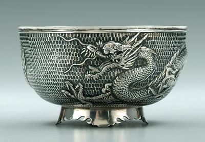 Chinese export silver bowl, round