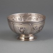 CHINESE EXPORT SILVER BOWLChin