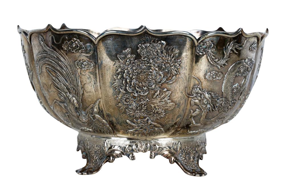 CHINESE EXPORT SILVER BOWLWang Hing