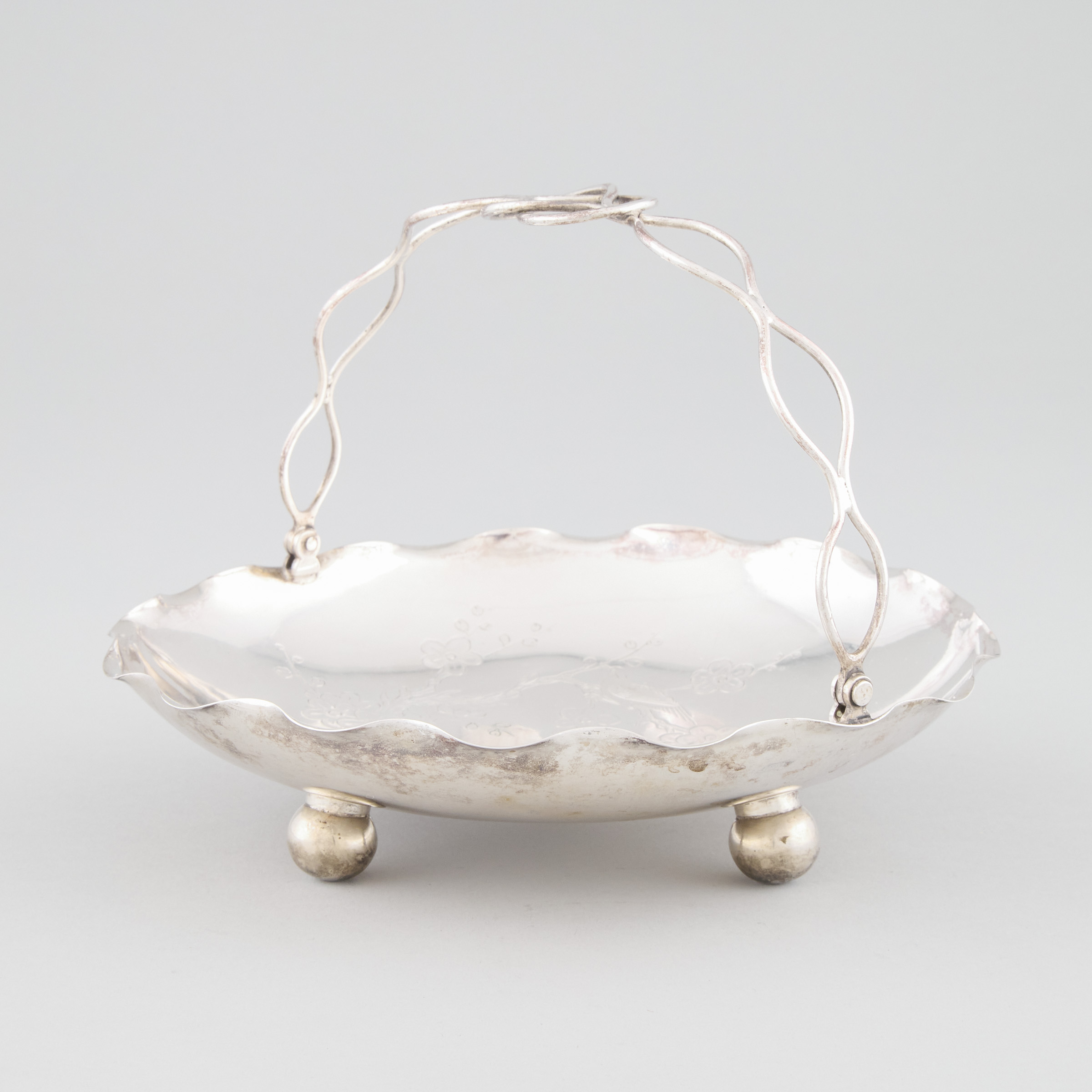 Chinese Export Silver Cake