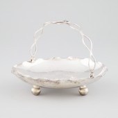 Chinese Export Silver Cake Bas