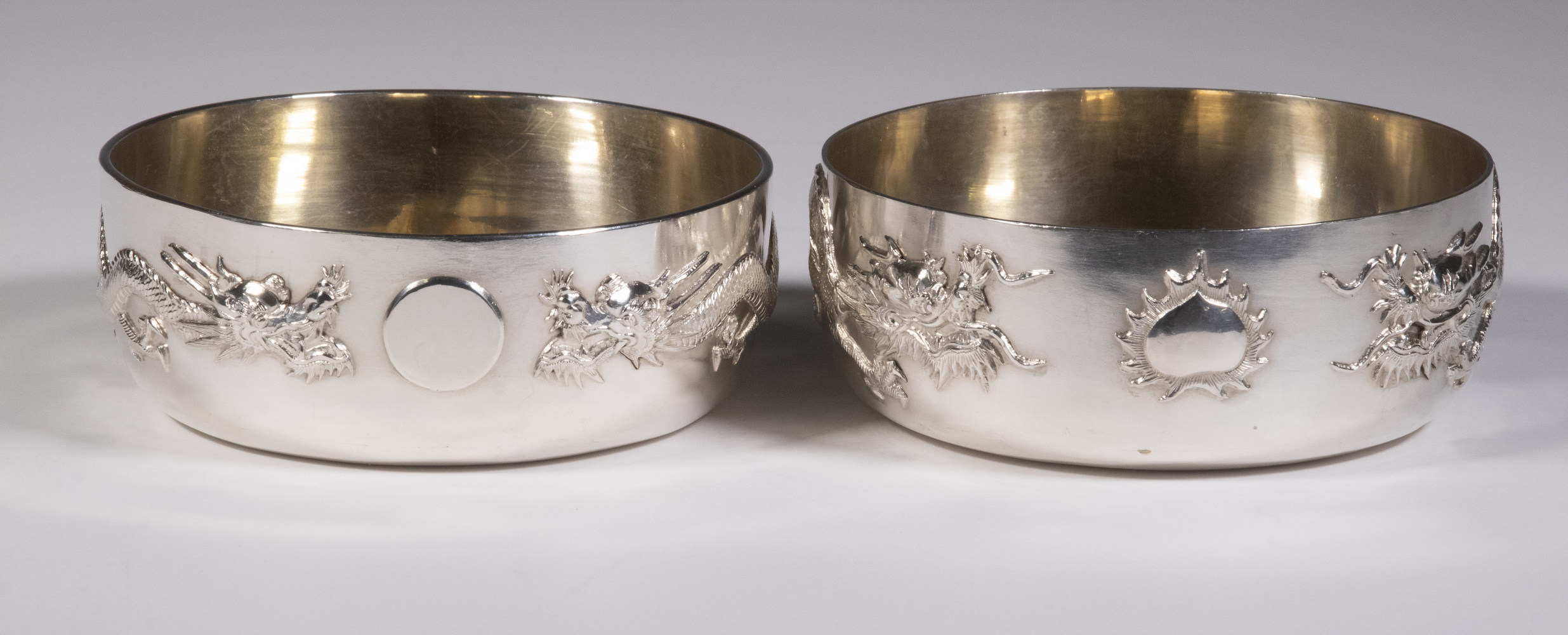 CHINESE EXPORT SILVER DRAGON