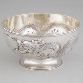 Chinese Export Silver Footed B