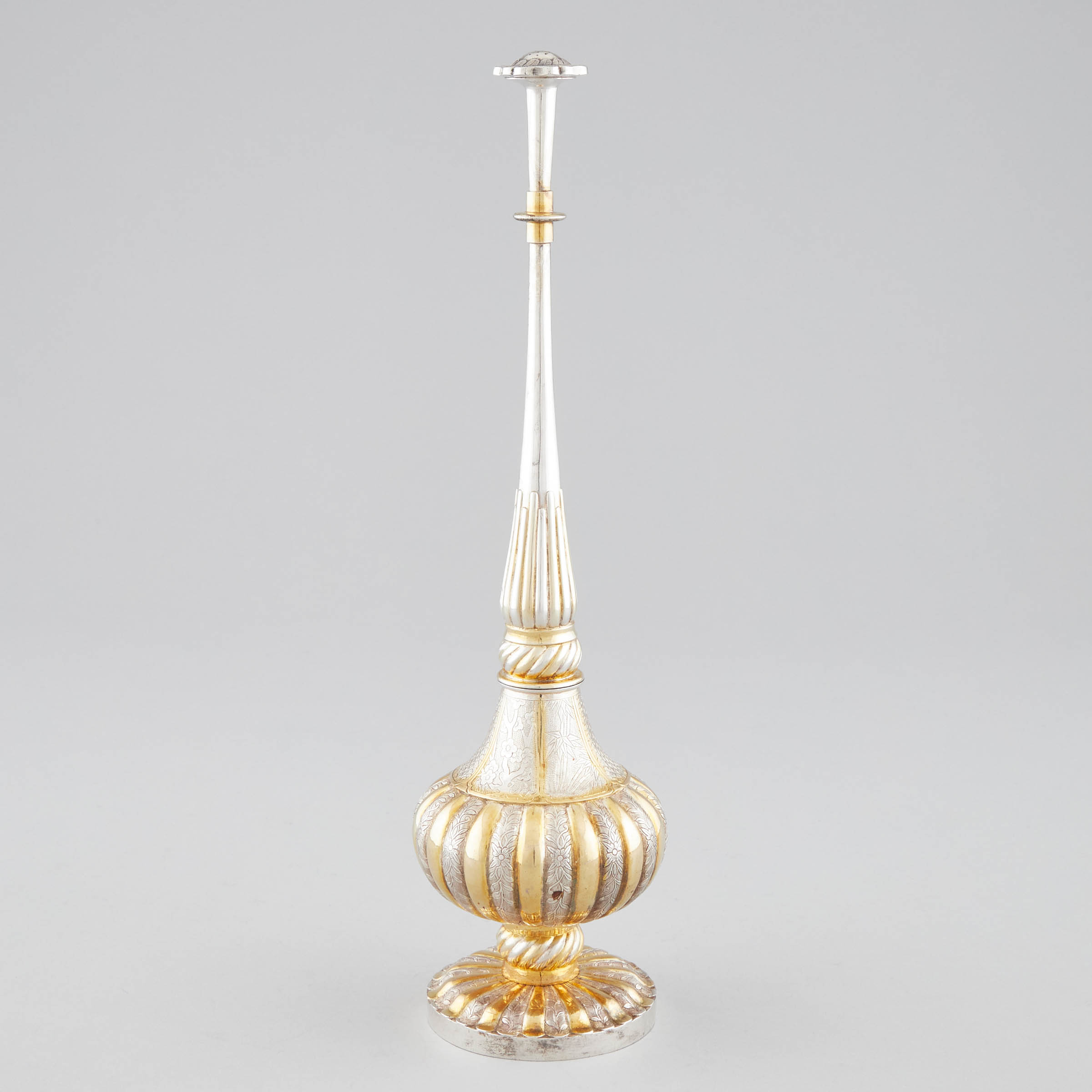 Chinese Export Silver Parcel-Gilt