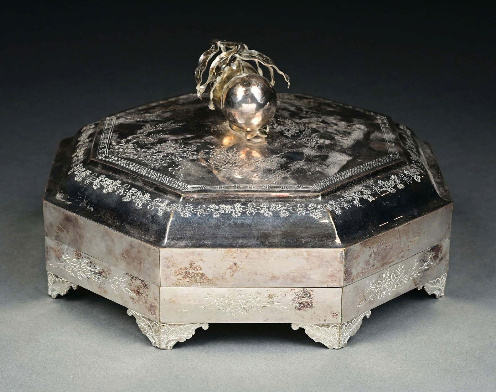 CHINESE EXPORT SILVER PLATE SWEET