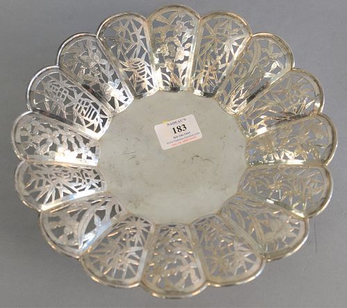 CHINESE EXPORT SILVER RETICULATED