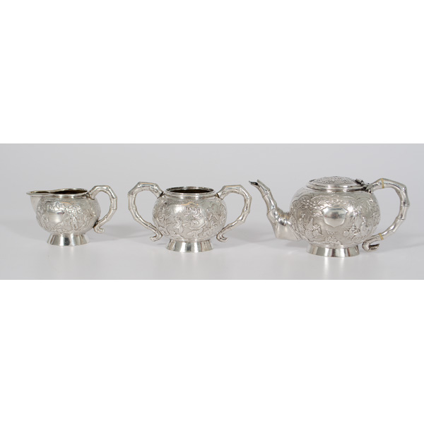 Chinese Export Silver Tea Service