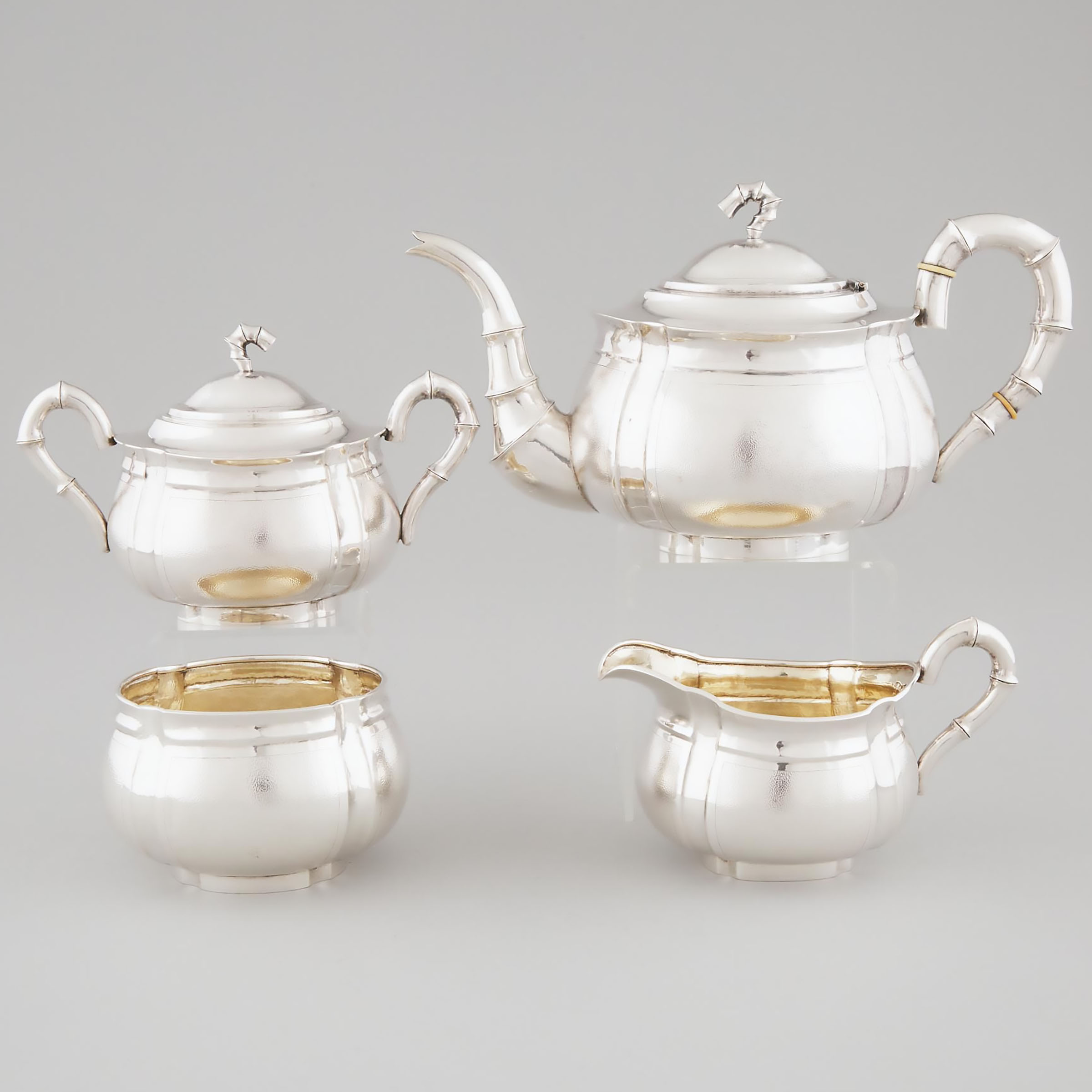 Chinese Export Silver Tea