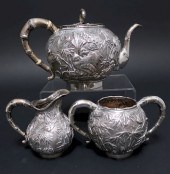 CHINESE EXPORT SILVER TEA SET