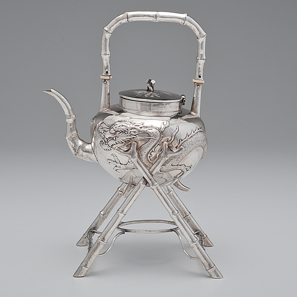 Chinese Export Silver Teapot