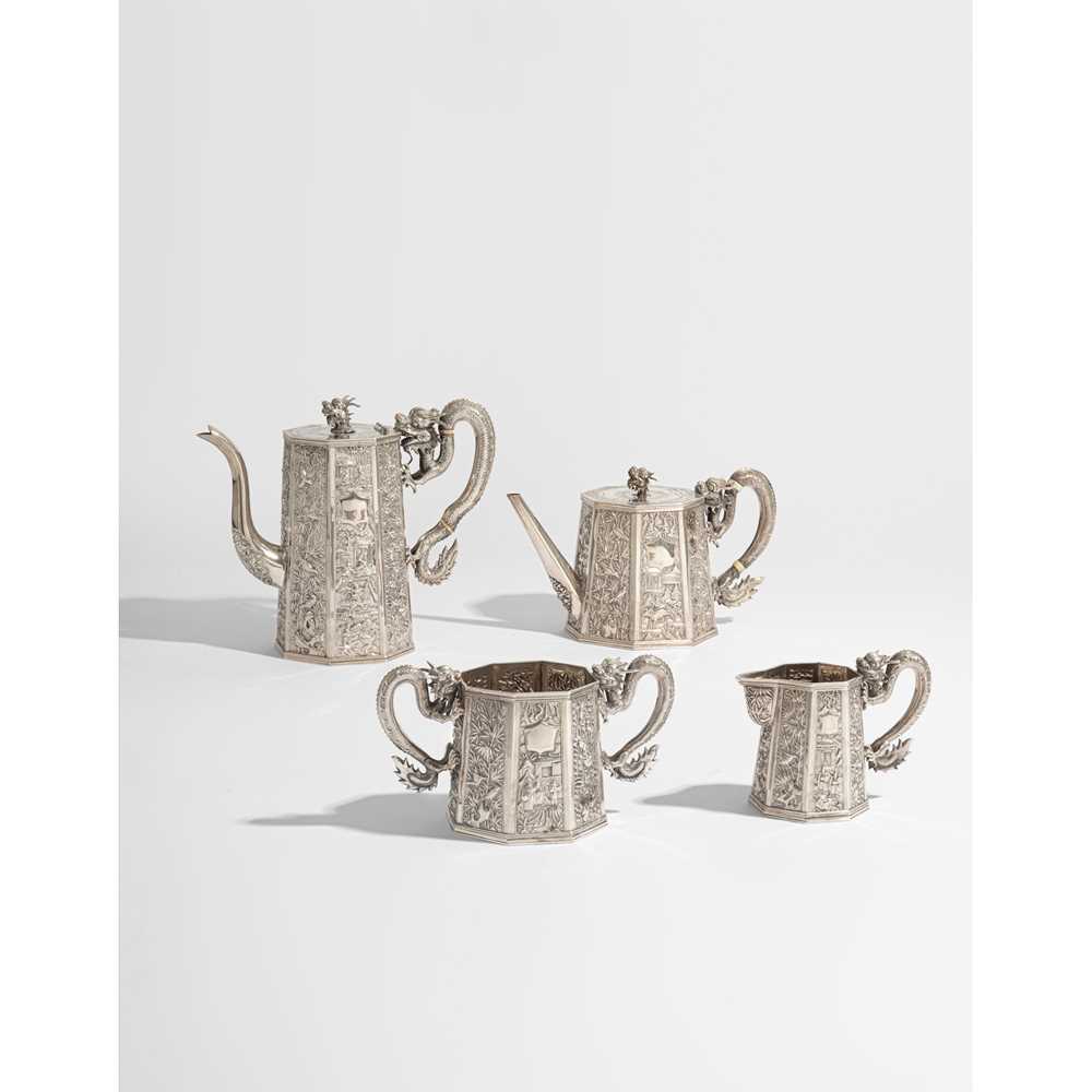 CHINESE EXPORT SILVER THREE-PIECE