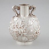Chinese Export Silver Vase, Hu