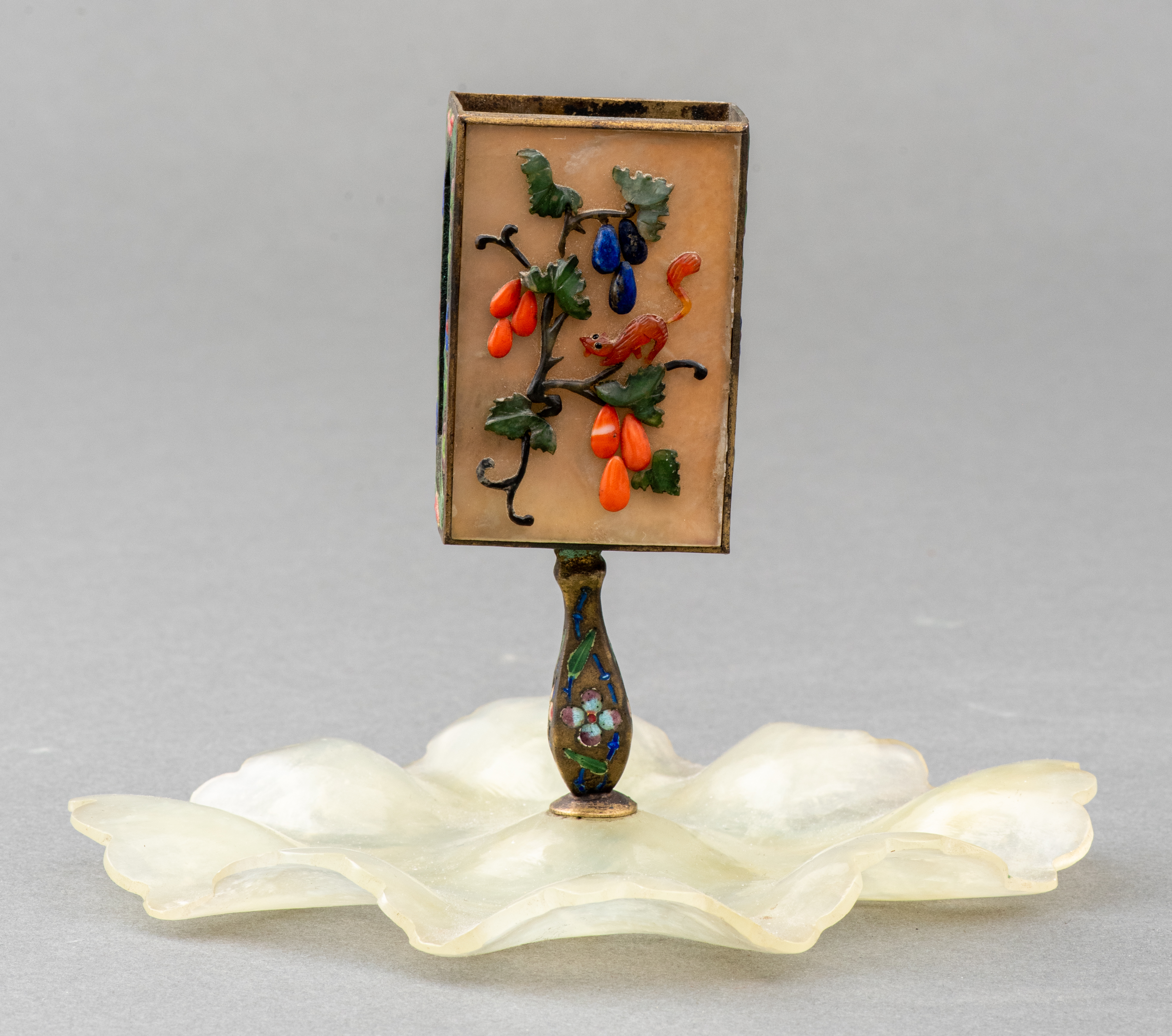 CHINESE EXPORT STONE & CLOISONNE