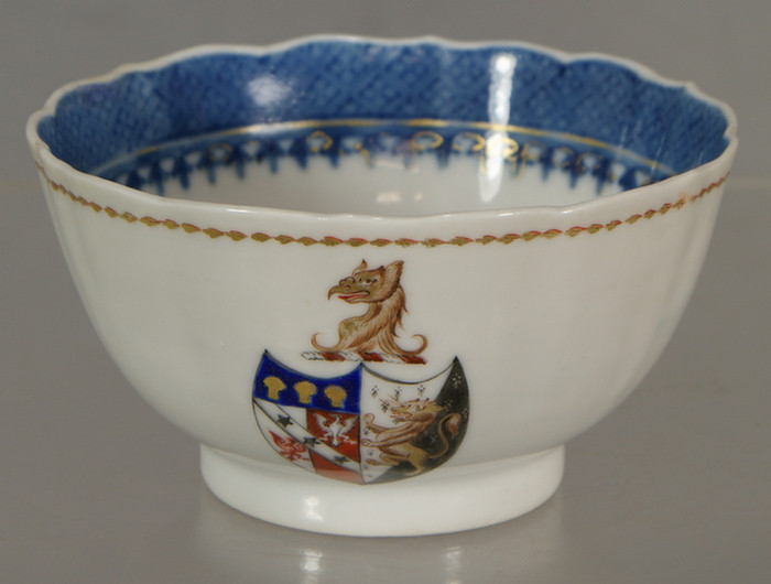Chinese Export tea bowl, Arms of