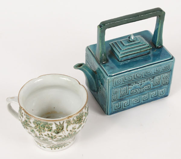 Chinese export teapot and hand