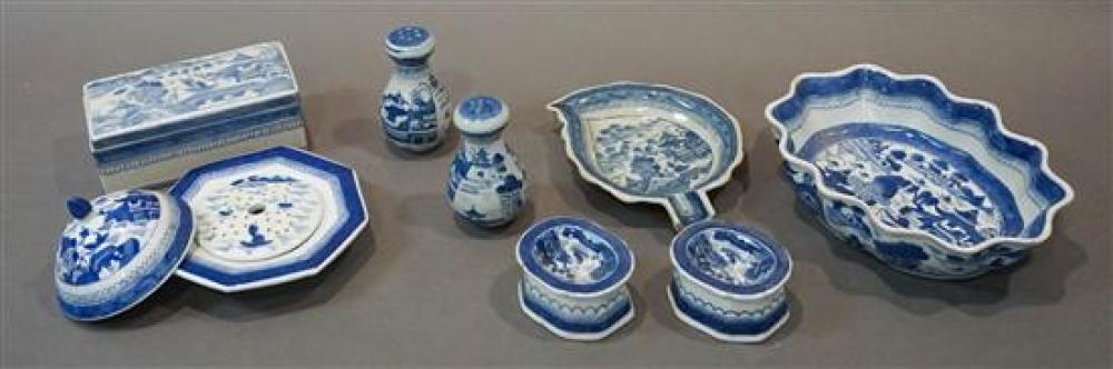 CHINESE EXPORT TYPE CANTON BLUE AND
