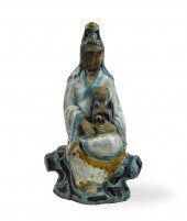 CHINESE FAHUA GLAZED GUANYIN F