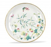 CHINESE FAMILE ROSE PLATE W/ M