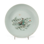 CHINESE FAMILE VERTE LOW BOWL,