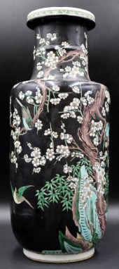 CHINESE FAMILLE NOIR BALUSTER