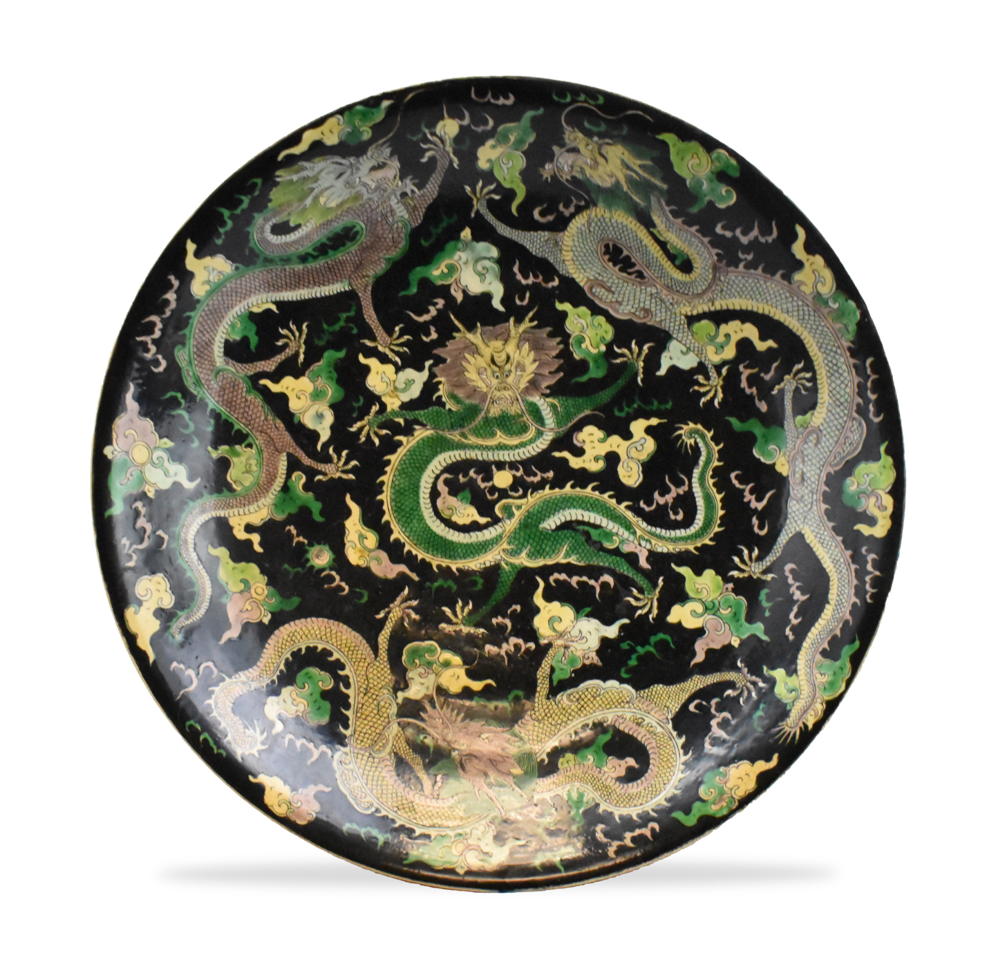 CHINESE FAMILLE NOIR CHARGER W/