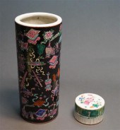 CHINESE FAMILLE NOIR CYLINDER