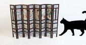 CHINESE FAMILLE ROSE 8 PANEL P