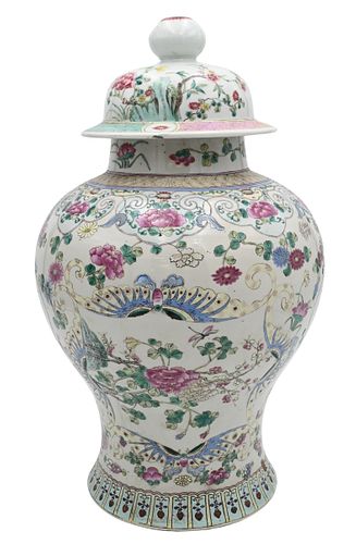 CHINESE FAMILLE ROSE BALUSTER