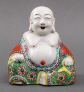 CHINESE FAMILLE ROSE BUDAI FIG