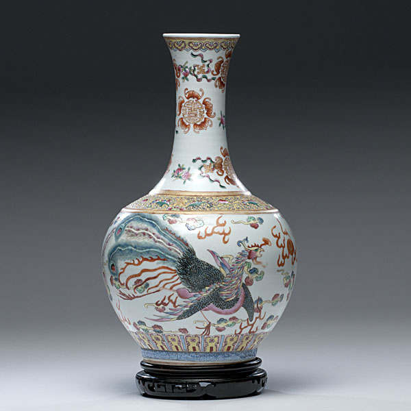 Chinese Famille Rose Dragon and