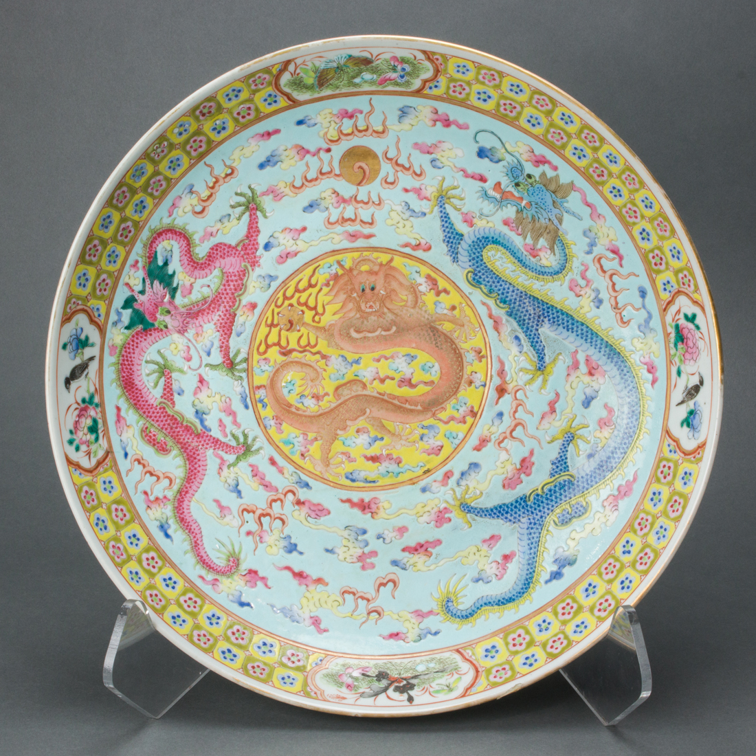 CHINESE FAMILLE ROSE 'DRAGON;