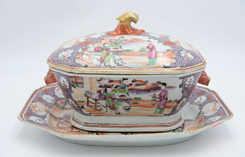 CHINESE FAMILLE ROSE EXPORT COVERED