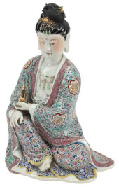CHINESE FAMILLE ROSE FIGURE OF
