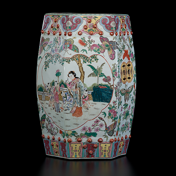 Chinese Famille Rose Garden Seat