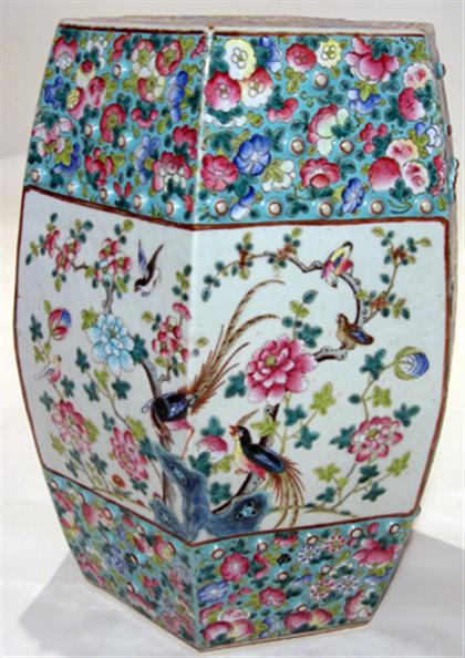 Chinese famille rose garden seat