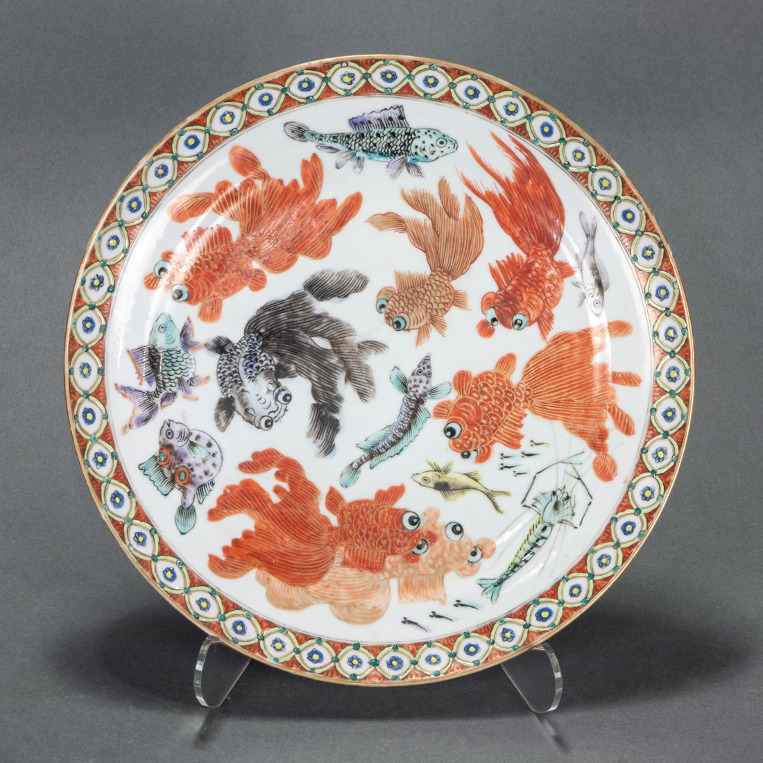 CHINESE FAMILLE ROSE 'GOLD FISH'
