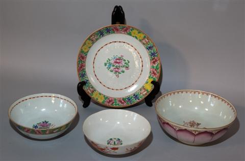 CHINESE FAMILLE ROSE LOTUS BOWL