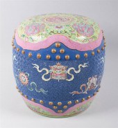 CHINESE FAMILLE ROSE MOLDED PO