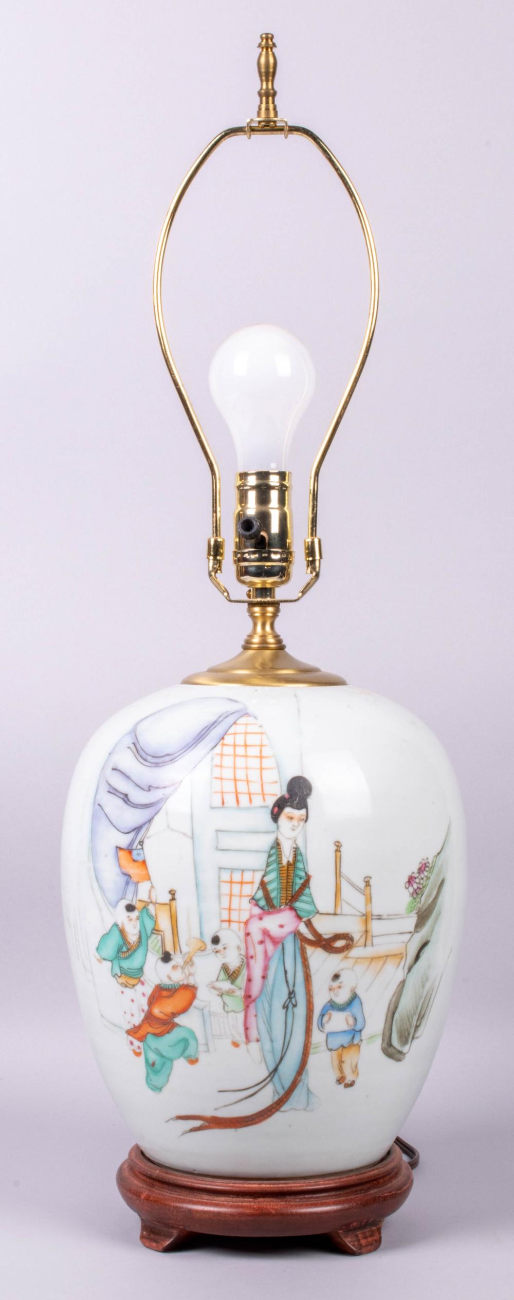 CHINESE FAMILLE ROSE OVOID JAR