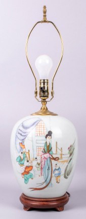 CHINESE FAMILLE ROSE OVOID JAR
