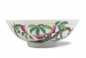 CHINESE FAMILLE ROSE PEACH BOW