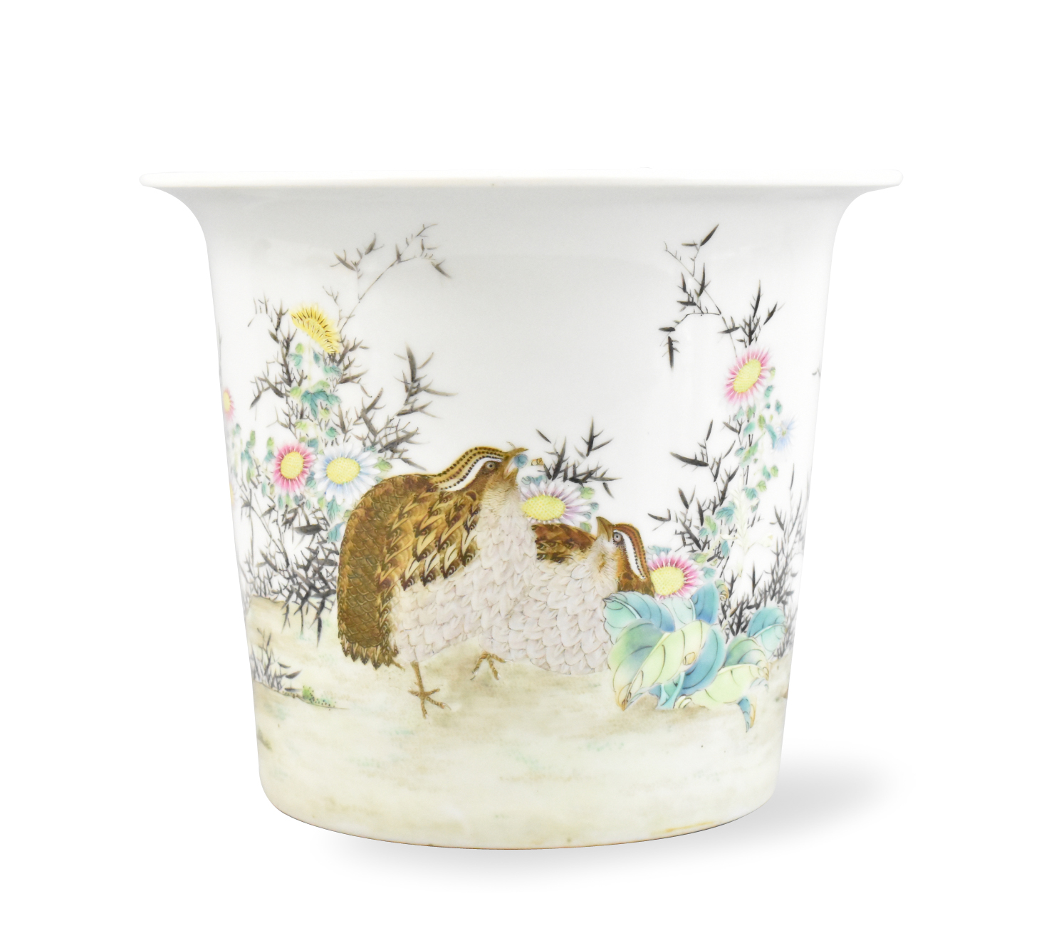 CHINESE FAMILLE ROSE PLANTER W/